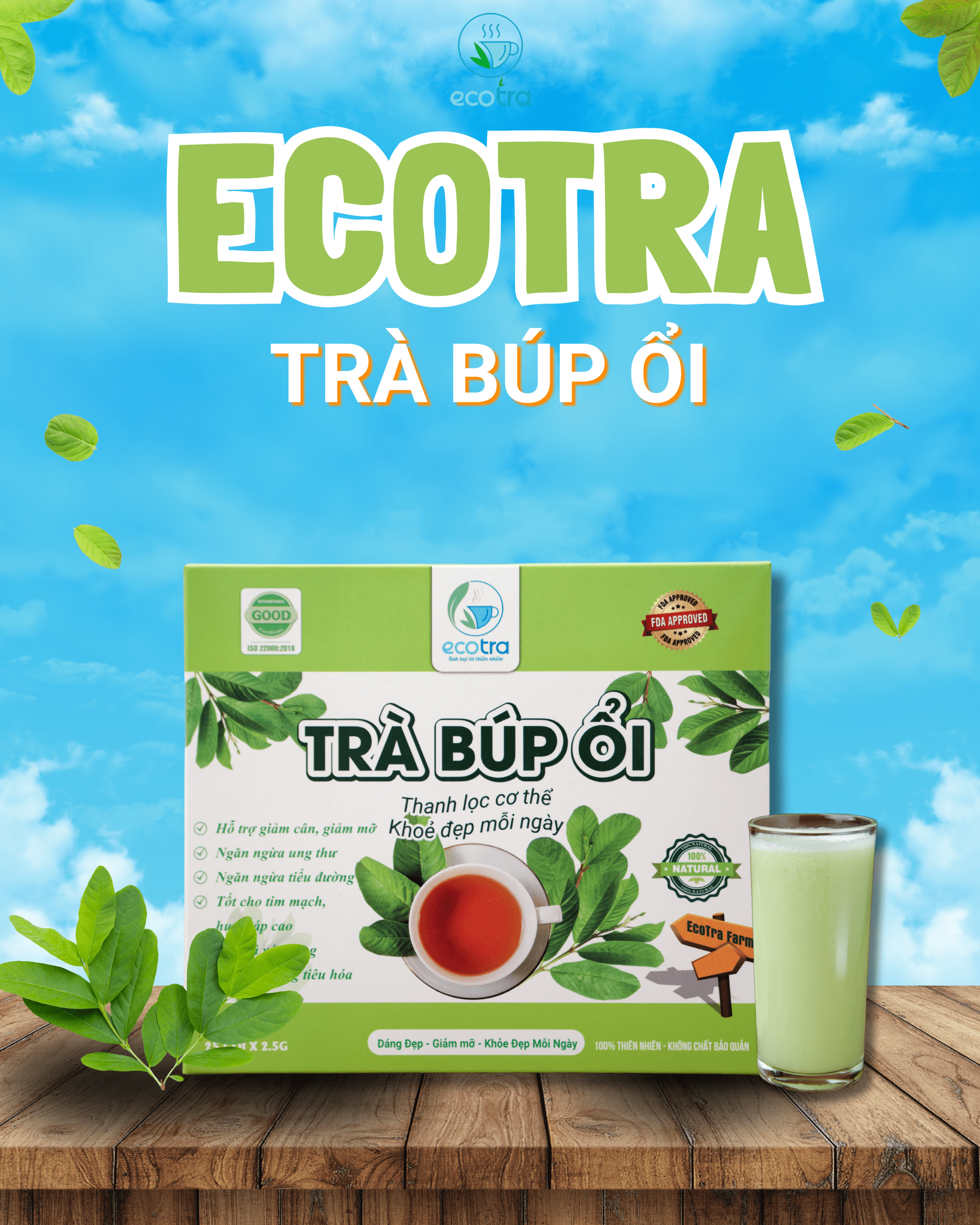 Trà Lá Ổi & Trà Búp Ổi Ecotra Farm: Bí Quyết Sống Khỏe Từ Thảo Dược